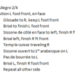Petit Allegro 2/4 with Brise